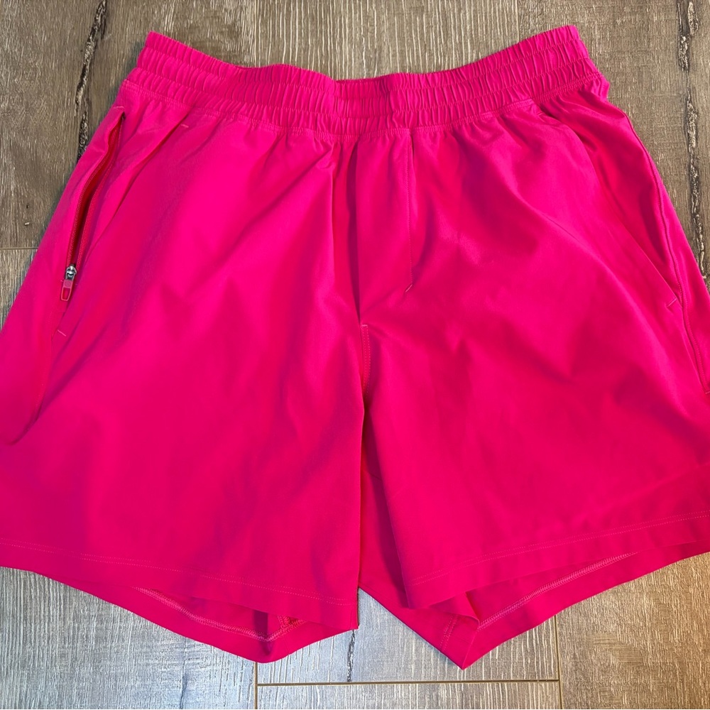 Lululemon Men's Bright Pink S Pace Breaker Shorts